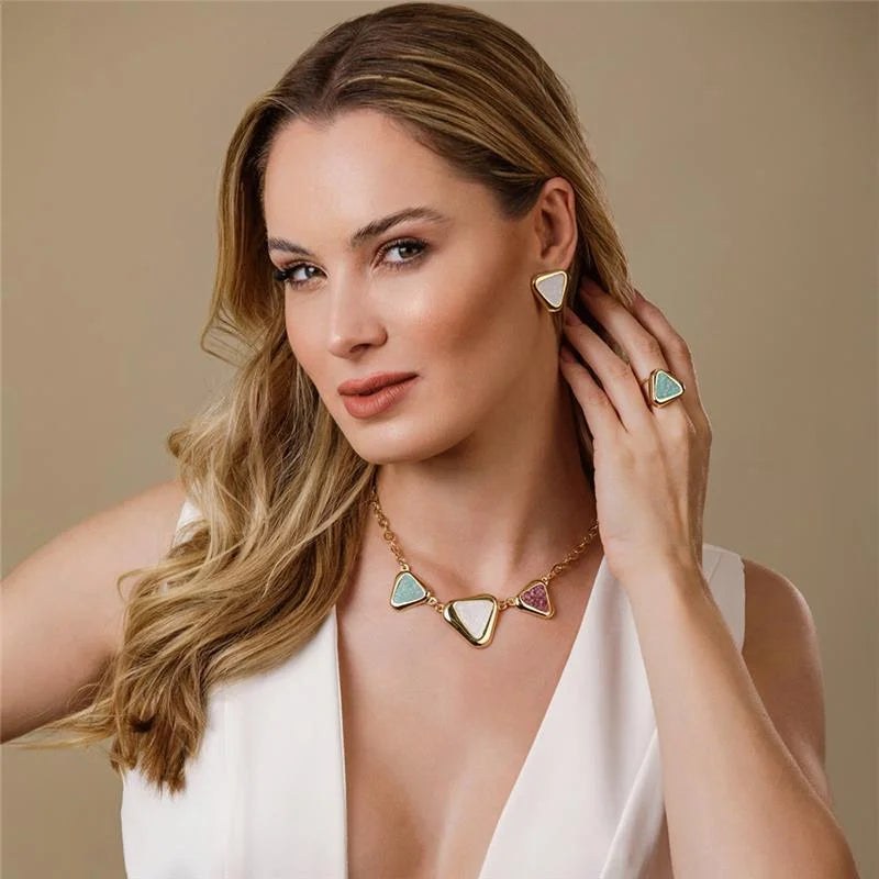 Conjunto com 3 Pedras Naturais – Amazonita, Selenita e Rodonita