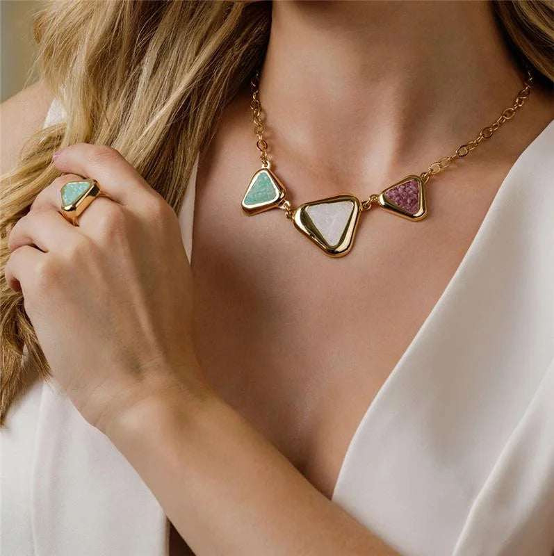 Conjunto com 3 Pedras Naturais – Amazonita, Selenita e Rodonita